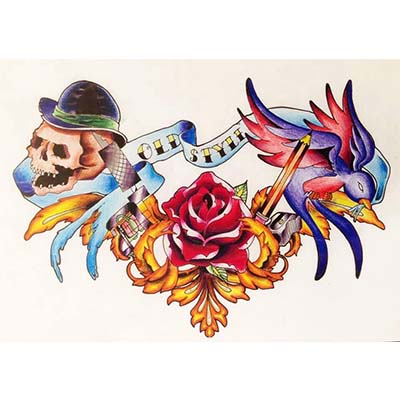 Old school drawing design hudu designs Fake Temporary Water Transfer Tattoo Stickers NO.10497